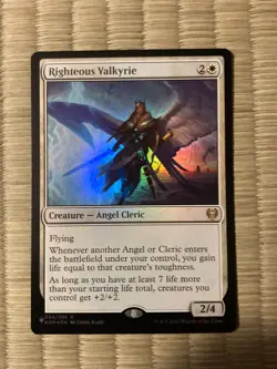 MTG 1x FOIL Righteous Valkyrie # 24 The List - Kaldheim Magic Gathering x1 NM - Image 1
