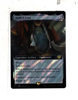 MTG SkeenAB Mithril Coat BORDERLESS SURGE FOIL from LTR. NM. - Image 1