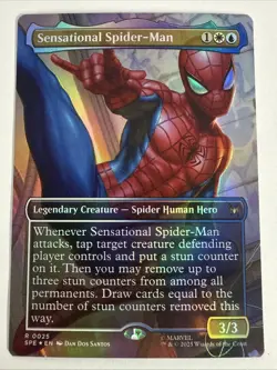 MTG Sensational Spider-Man 0025 Foil (Borderless) Spider-Man Eternal NM SPE - Image 1