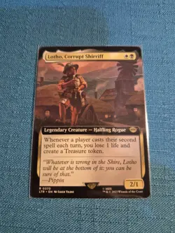 MTG LOTR Lotho Corrupt Sherriff EXTENDED ART #370 Lord Rings Magic Gathering - Image 1