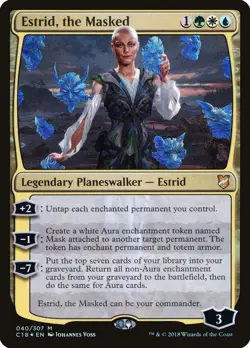 Estrid, the Masked 040/307 Foil Mythic Commander 2018 MTG Near Mint - Image 1