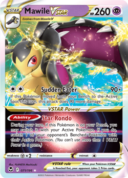 Mawile VSTAR 071/195 Ultra Rare Silver Tempest Pokemon TCG Near Mint - Image 1