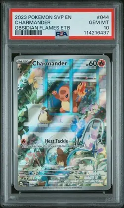 2023 POKEMON SVP EN-SV BLACK STAR PROMO #044 CHARMANDER PSA 10 - Image 1