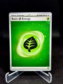Pokemon TCG 151 HD Cosmo Grass Energy With HD MEW TAIL SWIRL - Image 1