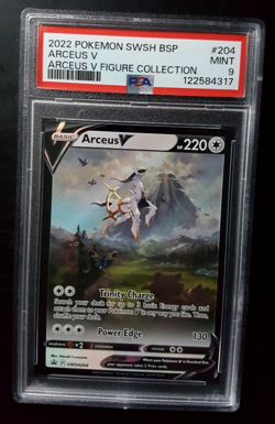 2022 POKEMON SWSH BSP #204 PROMO FULL ART ARCEUS V - PSA 9 MINT - Image 1