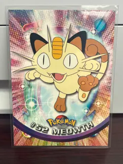 1999 Topps Pokemon TV Animation Series 1 Meowth Green Logo #52 - Image 1