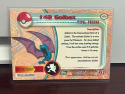 1999 Topps Pokemon TV Animation Series 1 Golbat Green Logo #42 - Image 2