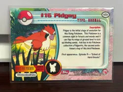 1999 Topps Pokemon TV Animation Edition Series 1 #16 Pidgey - Image 2