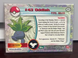 1999 Topps Pokemon TV Animation Series 1 Oddish Green Logo #43 - Image 2