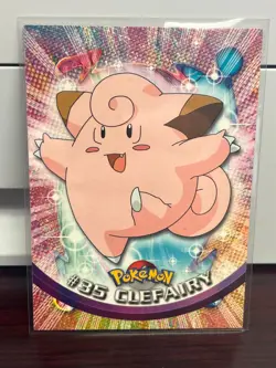 Clefairy #35 1999 Topps Pokemon TV Animation Edition Series 1 Green Logo - Image 1