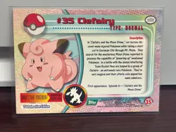 Clefairy #35 1999 Topps Pokemon TV Animation Edition Series 1 Green Logo - Image 2