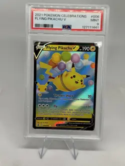 2021 Pokemon Celebrations FLYING PIKACHU V #006 Full Art PSA 9 - Image 1