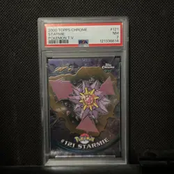 2000 TOPPS CHROME STARMIE POKEMON T.V. #121 PSA 7 - Image 1