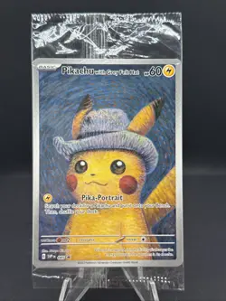 Pokemon Van Gogh Pikachu with Grey Felt Hat SVP Promo 085 SEALED - Image 1