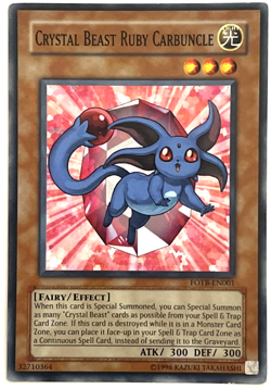 YuGiOh! - Crystal Beast Ruby Carbuncle - FOTB-EN001 - Unlimited - Common - Image 1