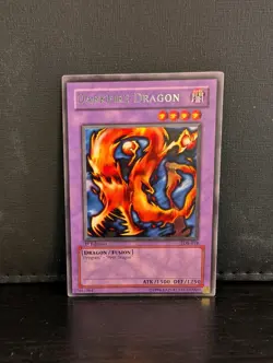 Yugioh Darkfire Dragon LOB-019 Rare 1st Ed NM - Image 1