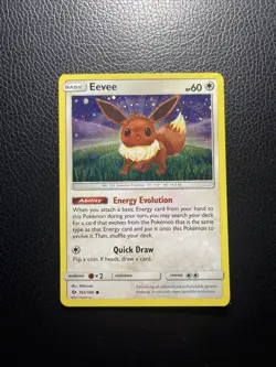 Eevee Sun & Moon Base Set 101/149 Holo Pokemon TCG Card - Image 1