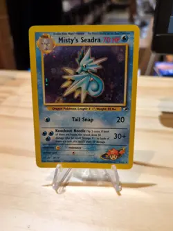 Misty's Seadra 9/132 Holo - Gym Heroes Set - Pokemon Card - Excellent Condition - Image 1