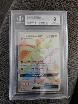 Gardevoir GX 158/147 BGS 9 Secret Rare Rainbow Holo Burning Shadows Pokemon Card - Image 1