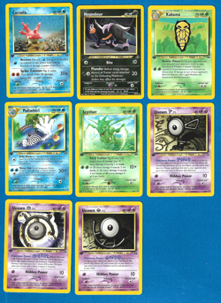 LOT OF 8 2001 POKEMON NEO DISCOVERY 1ST ED UNPLAYED UNCOMMON CARDS - Image 1