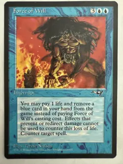 MTG: Force of Will Card Regular Alliances Magic the Gathering- LP - Image 1