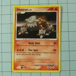 Pokemon TCG Heatran POP Series 8 1/17 Cosmos Holo Rare Card Played MP - Image 1