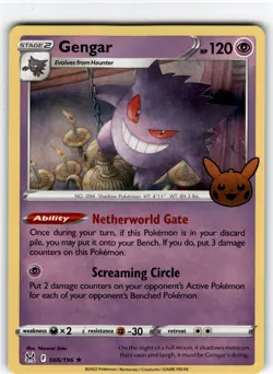Pokemon Trading Card Games 2023 Trick or Trade Foil Holo Gengar 066/196 - Image 1