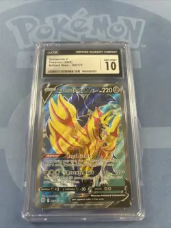 CGC 10 Zamazenta v Full Art Holo Card 163/172 Swsh09 Brilliant Stars Pokemon TCG - Image 1