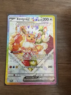 Pokemon TCG Prismatic Evolutions SPC Eevee EX Black Star Promo Card 174 - Image 1