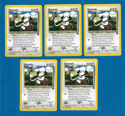 LOT OF 5 SMEARGLE POKEMON 2000 POKEMON LEAGUE BLACK STAR PROMO CARDS #32(Unplyd) - Image 1
