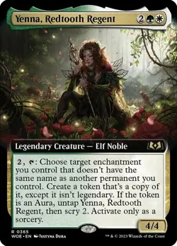 1 x Yenna, Redtooth Regent - Foil - Extended Art - Wilds of Eldraine - NM-Mint - - Image 1
