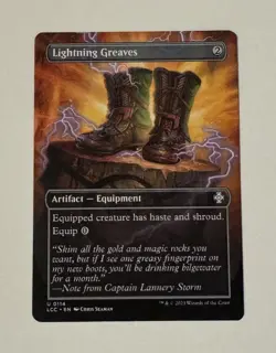 MTG Lightning Greaves - Borderless - Commander: The Lost Caverns of Ixalan NM - Image 1