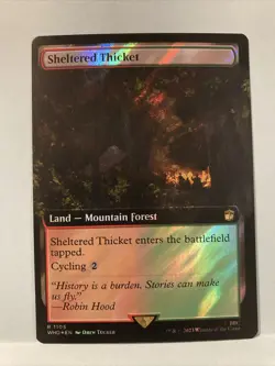 Sheltered Thicket Extended Art Surge Foil Dr WHO 1105 MTG Magic The Gathering - Image 1