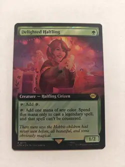 Magic The Gathering: Surge Foil Delighted Halfling (Extended Art) - Image 1