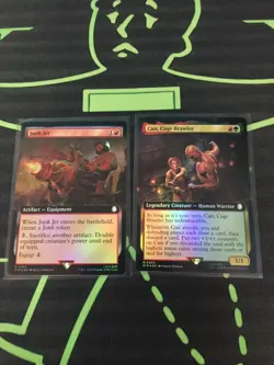 MTG Magic The Gathering Cait, Cage Brawler / Junk Jet Extended Art Foil Fallout - Image 1