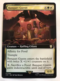 MTG Commander: LOTR Banquet Guests Extended Art 0130 NM Rare - Image 1