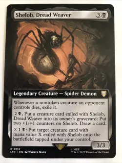 MTG Commander: LOTR Shelob, Dread Weaver Extended Art 0112 NM Rare - Image 1
