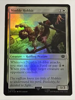 MTG Lord of the Rings Nimble Hobbit Foil 0023 NM - Image 1