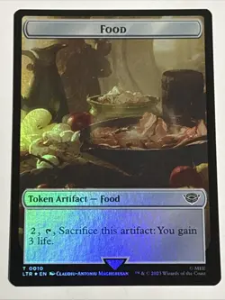 MTG Lord of the Rings Human Soldier/Food Token Foil 0002/0010 NM - Image 2