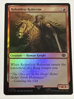 MTG Lord of the Rings Relentless Rohirrim Foil 0144 NM - Image 1