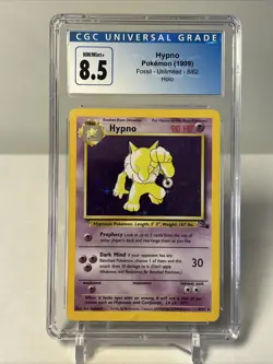1999 POKEMON FOSSIL #8 HYPNO-HOLO CGC 8.5 - Image 1