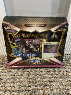 Pokemon TCG Shining Fates Mad Party Pin Collection Box Bunnelby New Sealed - Image 1