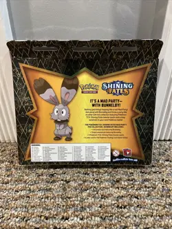 Pokemon TCG Shining Fates Mad Party Pin Collection Box Bunnelby New Sealed - Image 2