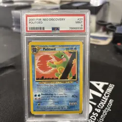 2001 Pokemon Neo Discovery #27 Politoed PSA 9 - Image 1