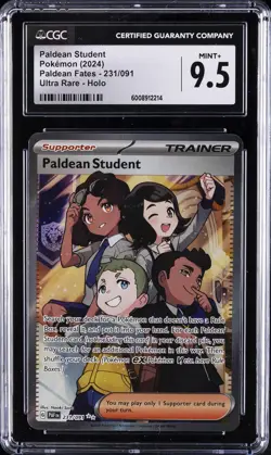 2024 POKEMON PALDEAN FATES, ULTRA RARE - HOLO #231/091 PALDEAN STUDENT CGC 9.5 - Image 1