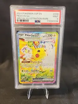 2024 POKEMON Surging Sparks 238/191 PIKACHU EX PSA 9 SPECIAL ILLUSTRATION Rare - Image 1
