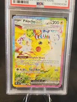 2024 POKEMON Surging Sparks 238/191 PIKACHU EX PSA 9 SPECIAL ILLUSTRATION Rare - Image 3