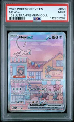 2023 POKEMON SVP EN-SV BLACK STAR PROMO 151 ULTRA-PREM COLL #053 MEW EX PSA 9 - Image 1