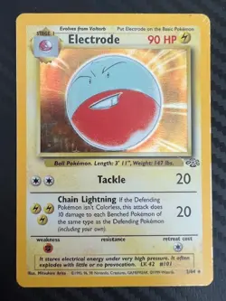 Pokemon TCG Electrode Jungle 2/64 Holo Unlimited Holo Rare MP/HP - Image 1