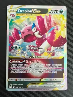 Pokemon TCG Drapion VSTAR Sword & Shield Lost Origin 119/196 Ultra NM - Image 1